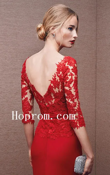 Long Sleeve Prom Dresses,V-Neck Prom Dress,Evening Dress