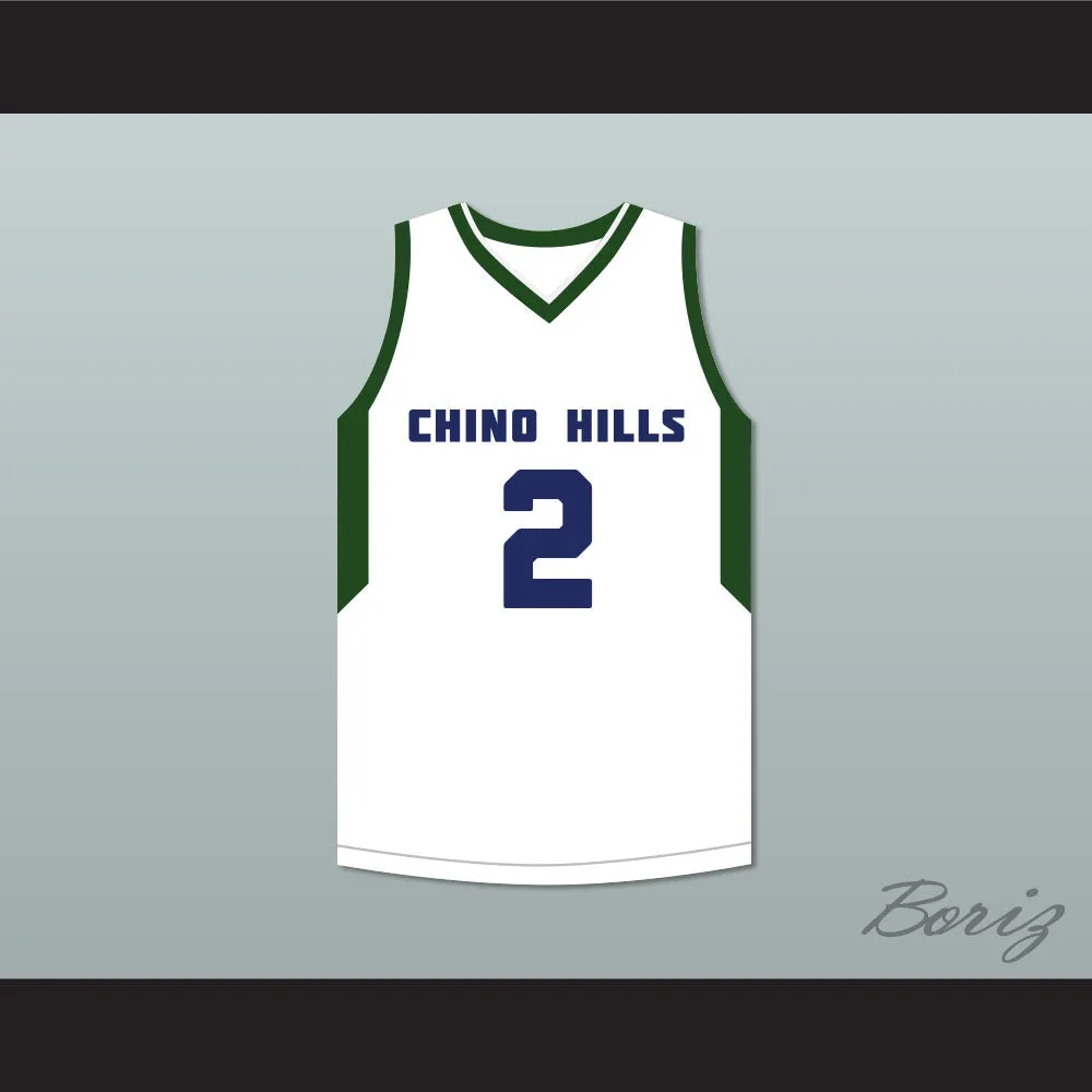 Lonzo Ball 2 Chino Hills High School Huskies White Basketball Jersey 2