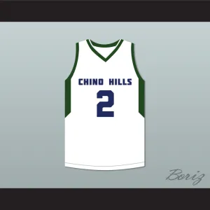 Lonzo Ball 2 Chino Hills High School Huskies White Basketball Jersey 2
