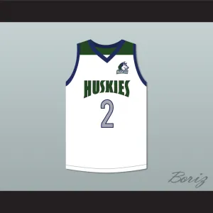 Lonzo Ball 2 Chino Hills Huskies White Basketball Jersey with Patch