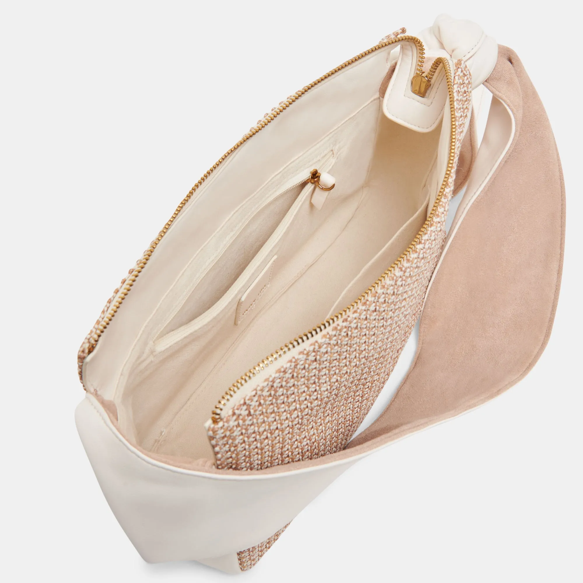 LUCIE SHOULDER BAG IVORY NATURAL RAFFIA