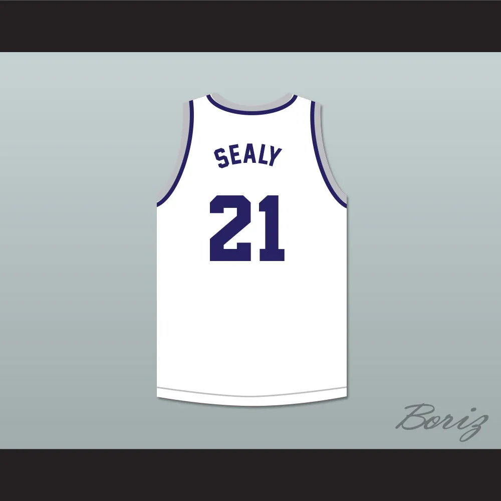 Malik Sealy 21 St. Nicholas of Tolentine High School White Basketball Jersey
