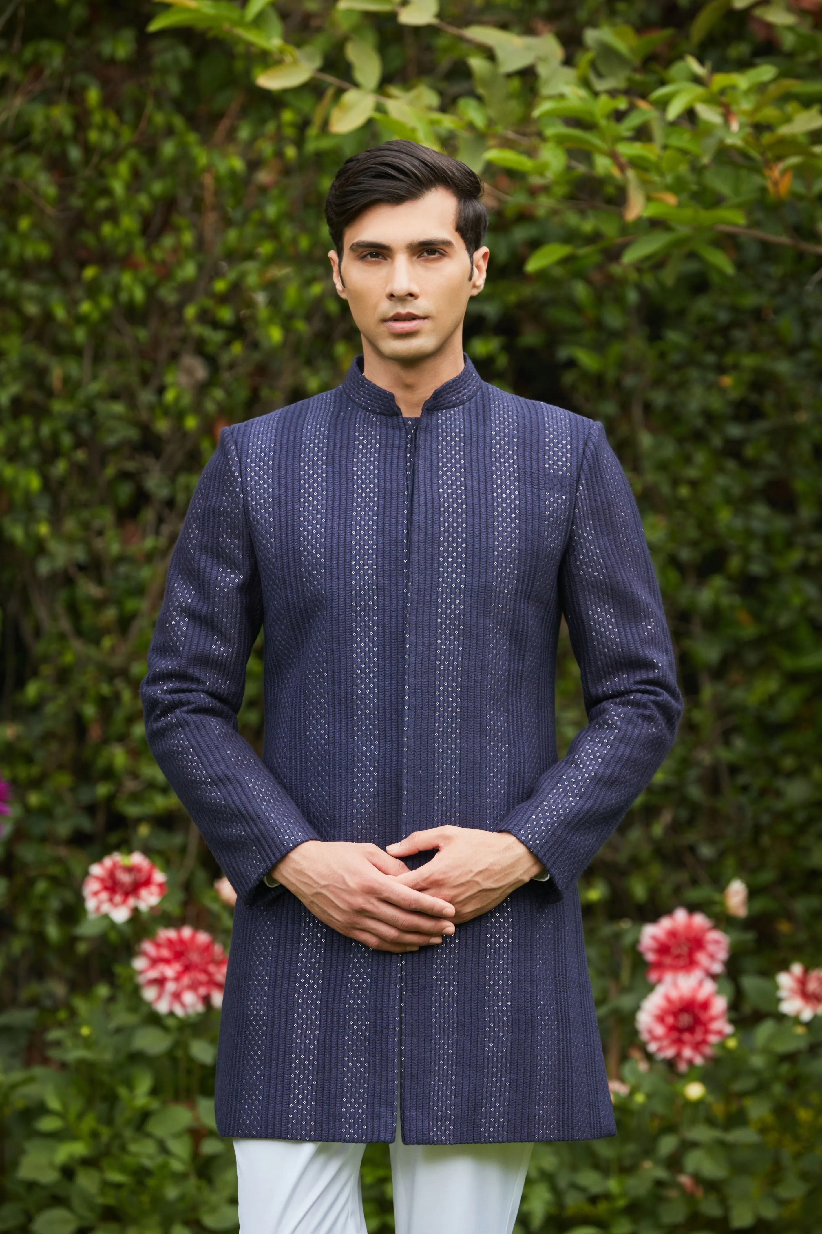 Marya Achkan Jacket With Pant Set