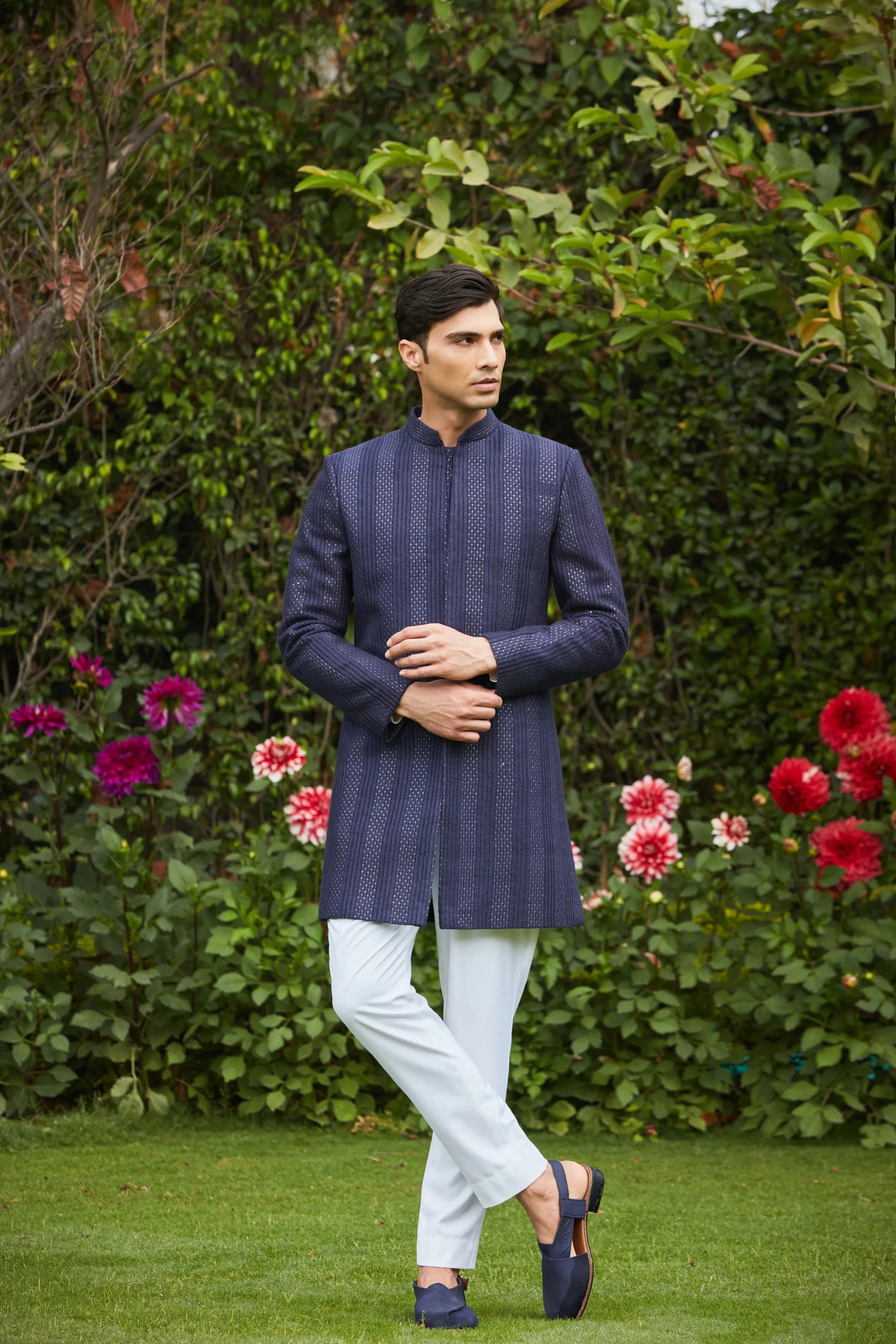 Marya Achkan Jacket With Pant Set