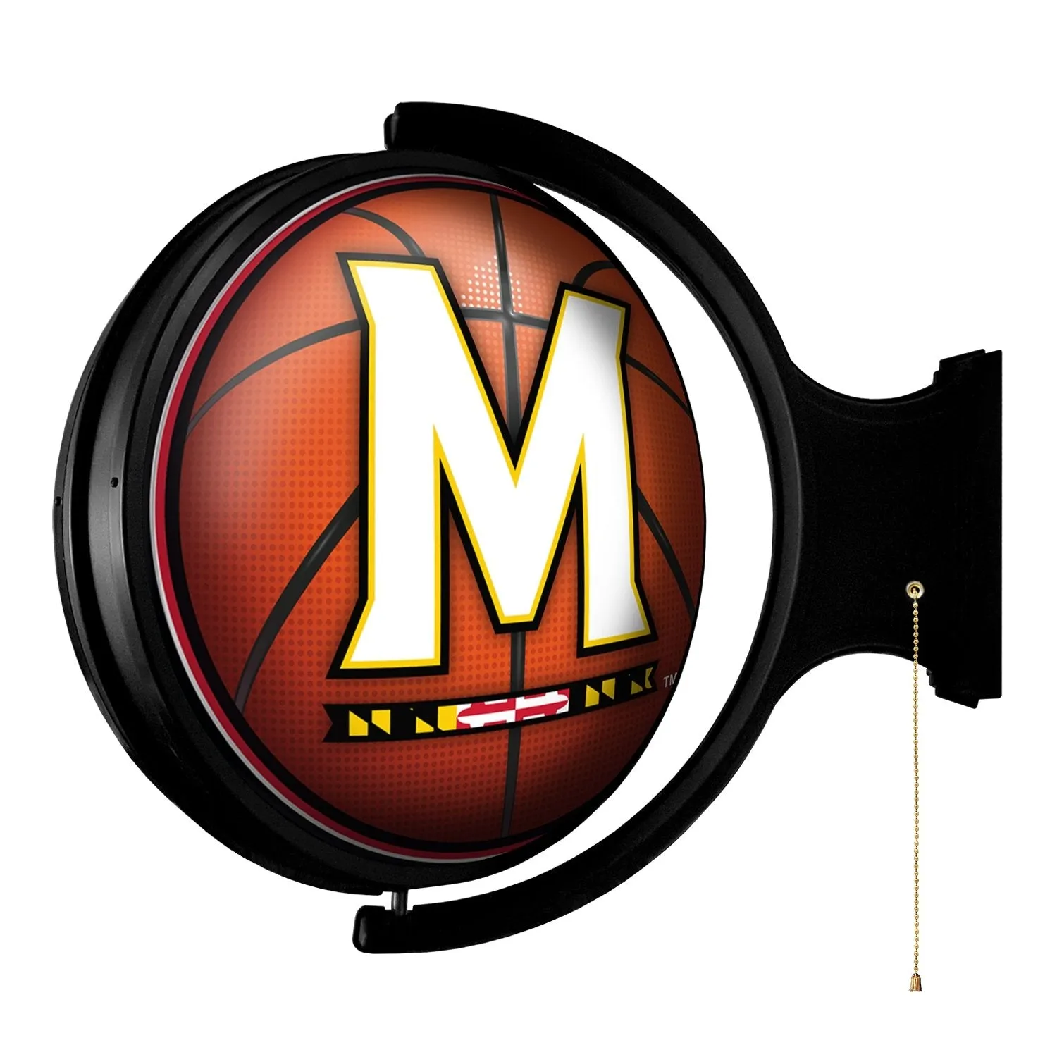 Maryland Terrapins: Basketball - Original Round Rotating Lighted Wall Sign