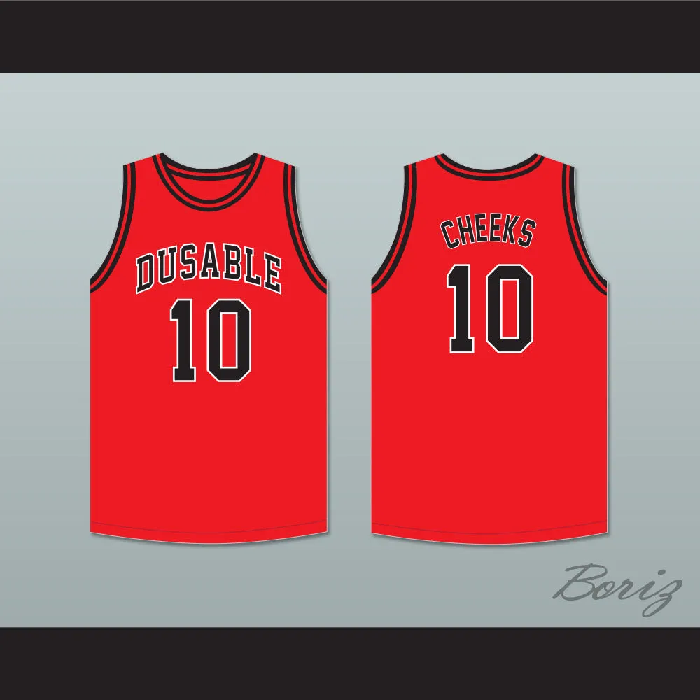 Maurice Cheeks 10 DuSable High School Panthers Red Basketball Jersey 2