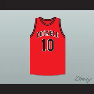 Maurice Cheeks 10 DuSable High School Panthers Red Basketball Jersey 2