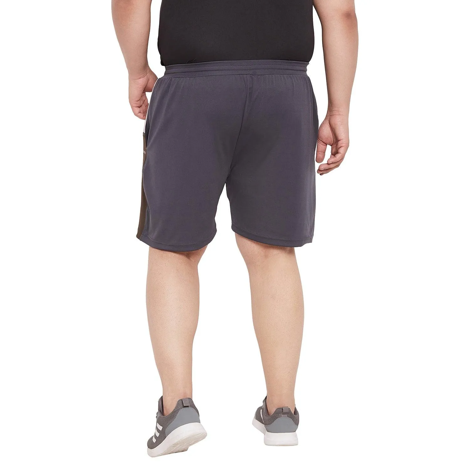 Men Plus Size Gaff Colorblock Shorts
