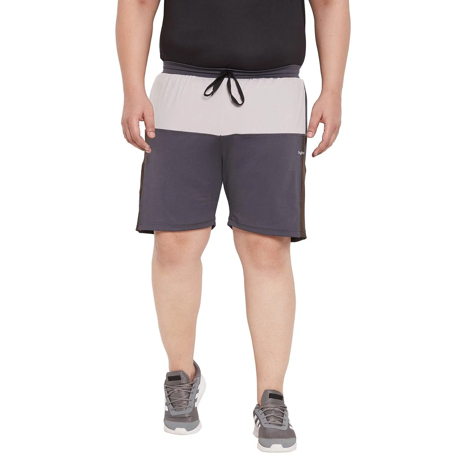 Men Plus Size Gaff Colorblock Shorts