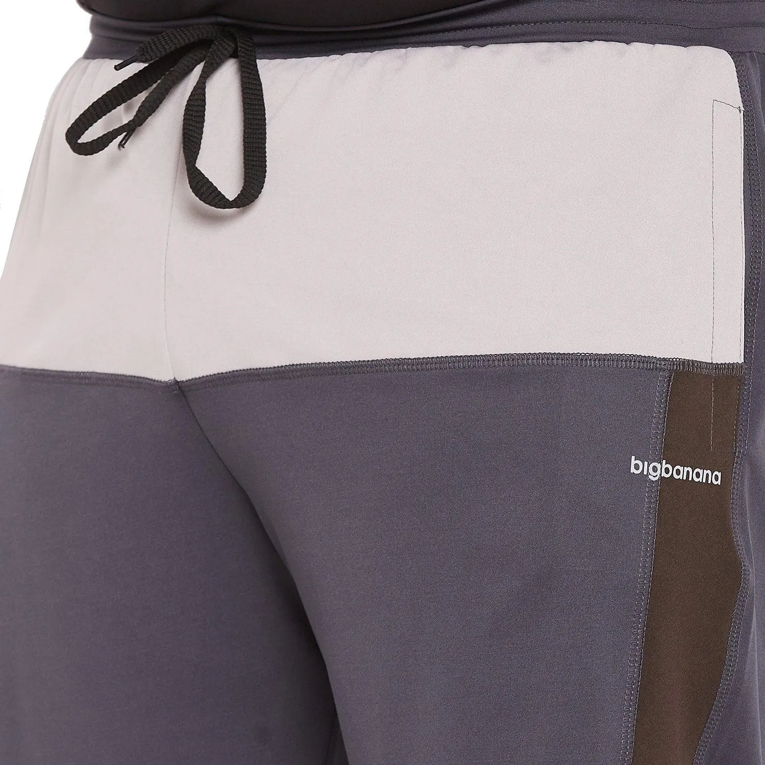 Men Plus Size Gaff Colorblock Shorts