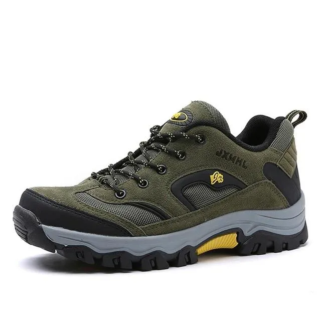 Men Shoes Comfortable Waterproof Outdoor Casual Shoes Lace-Up Rubber Sneakers