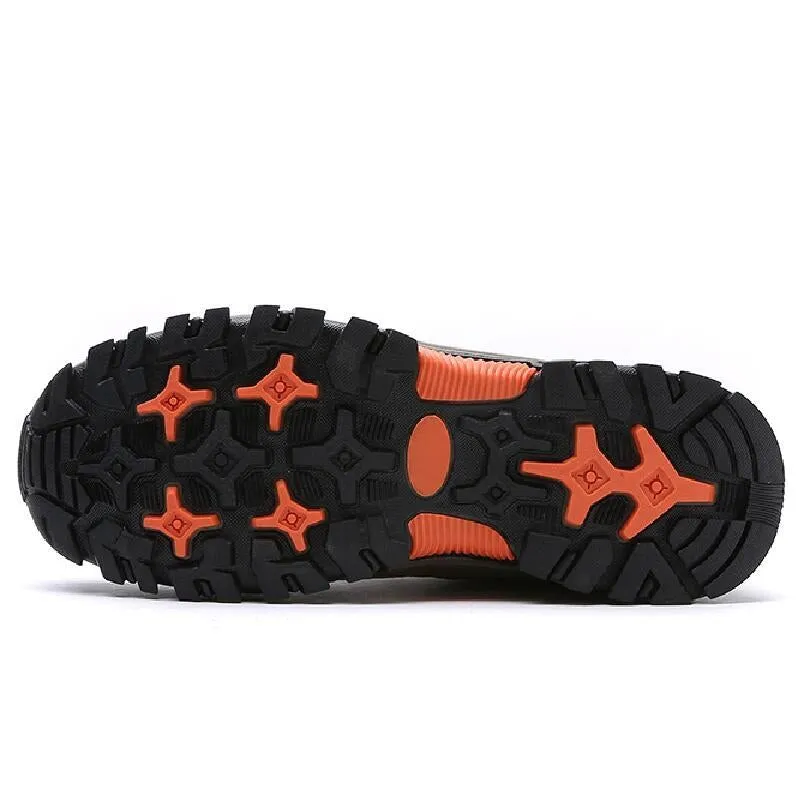 Men Shoes Comfortable Waterproof Outdoor Casual Shoes Lace-Up Rubber Sneakers