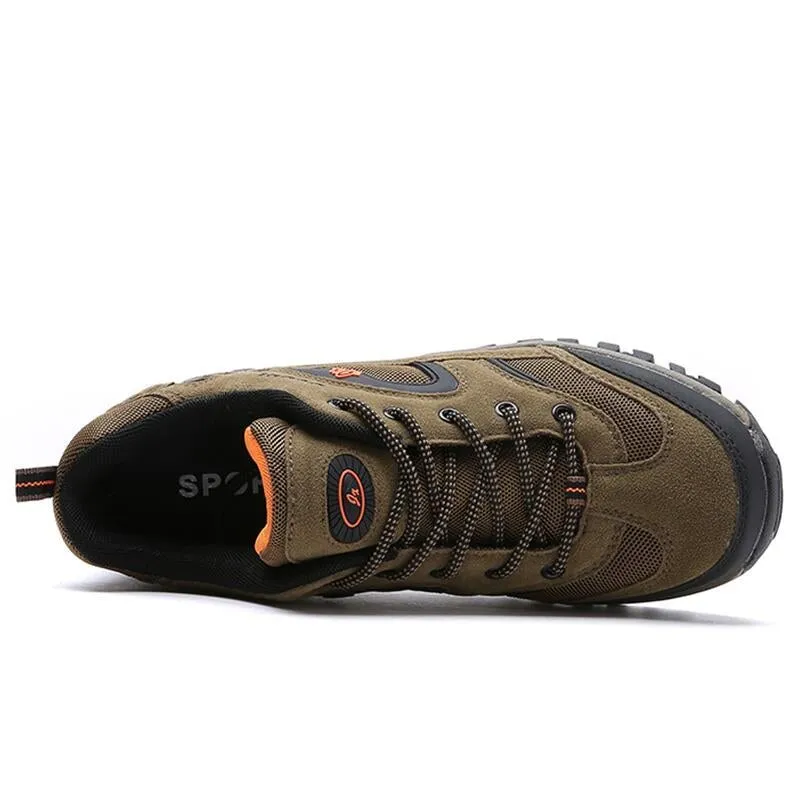 Men Shoes Comfortable Waterproof Outdoor Casual Shoes Lace-Up Rubber Sneakers