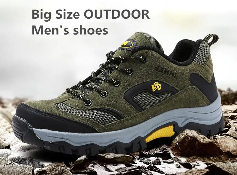 Men Shoes Comfortable Waterproof Outdoor Casual Shoes Lace-Up Rubber Sneakers
