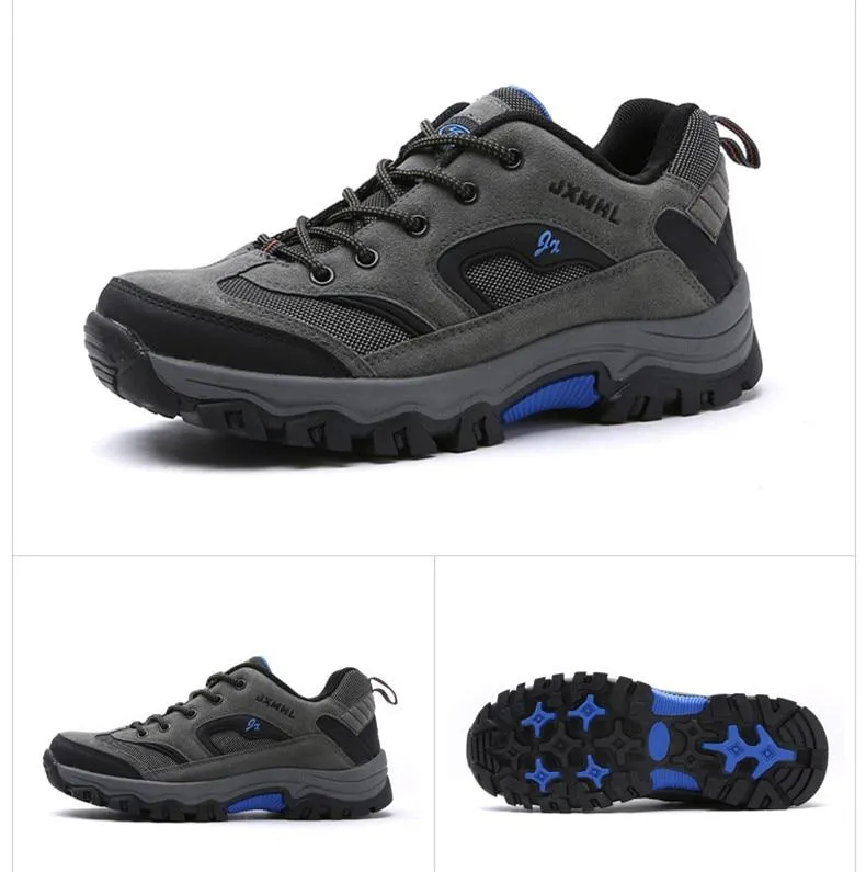 Men Shoes Comfortable Waterproof Outdoor Casual Shoes Lace-Up Rubber Sneakers