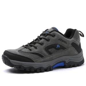 Men Shoes Comfortable Waterproof Outdoor Casual Shoes Lace-Up Rubber Sneakers