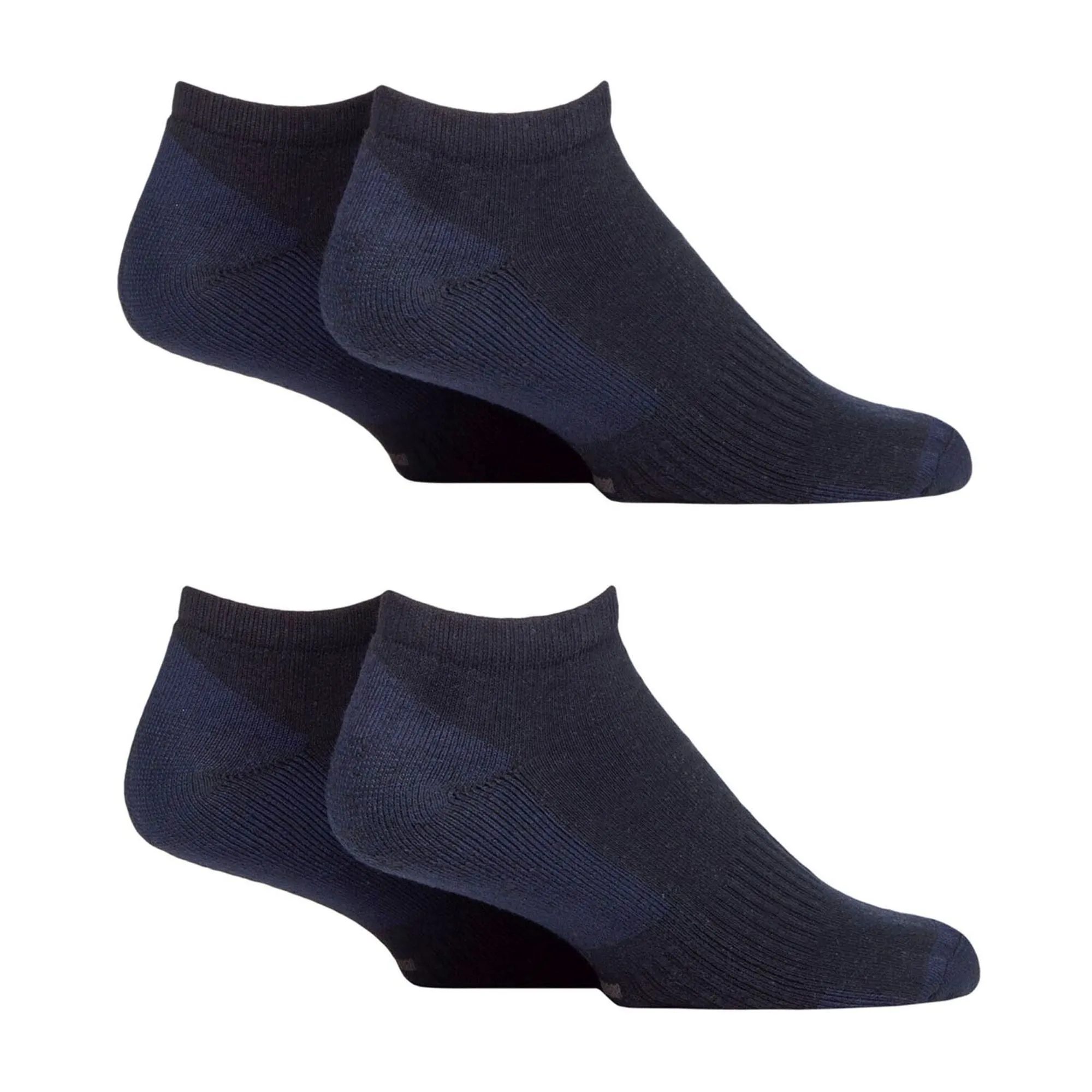 Men's Breathable Cushioned Low Cut Trainer Socks - Pack of 4