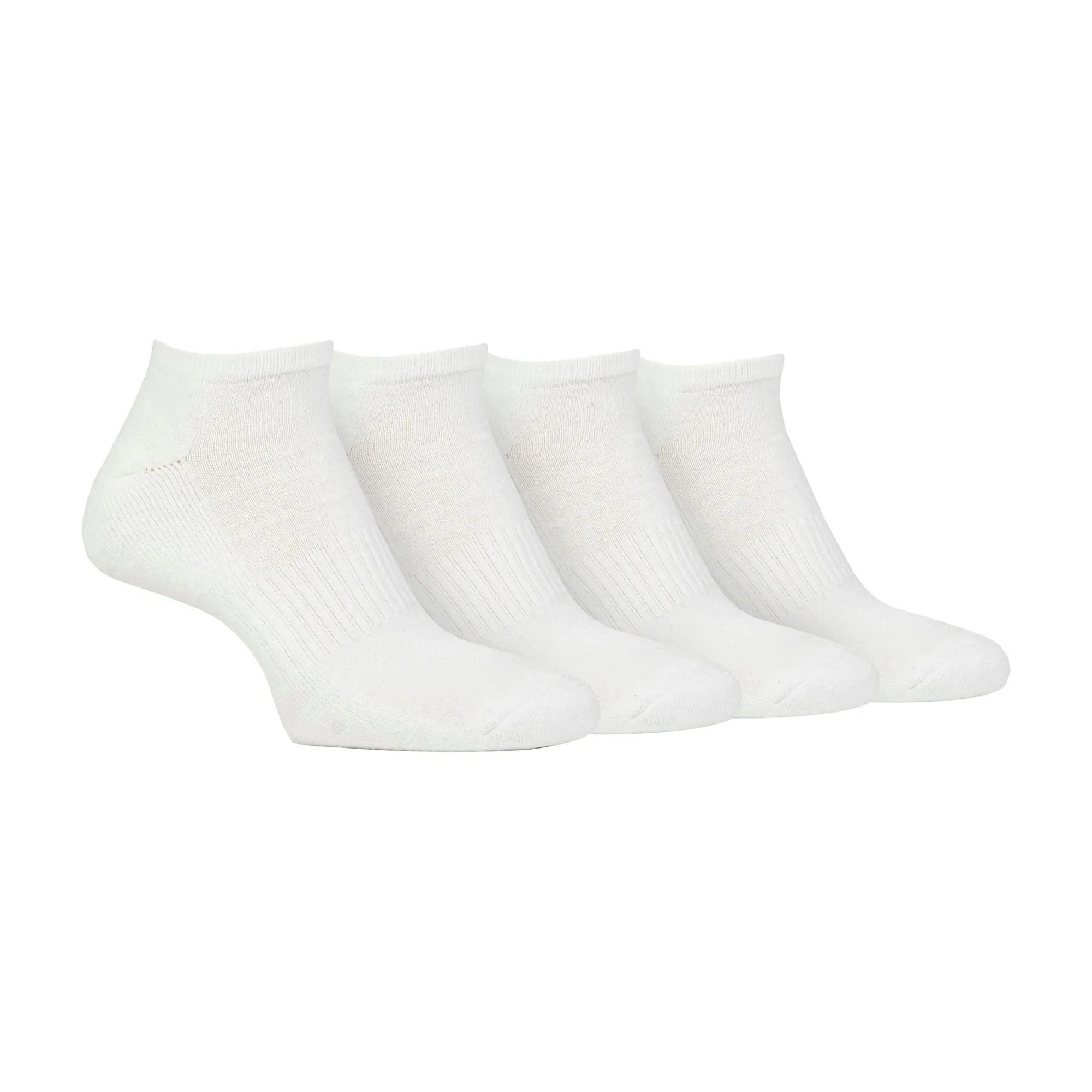Men's Breathable Cushioned Low Cut Trainer Socks - Pack of 4