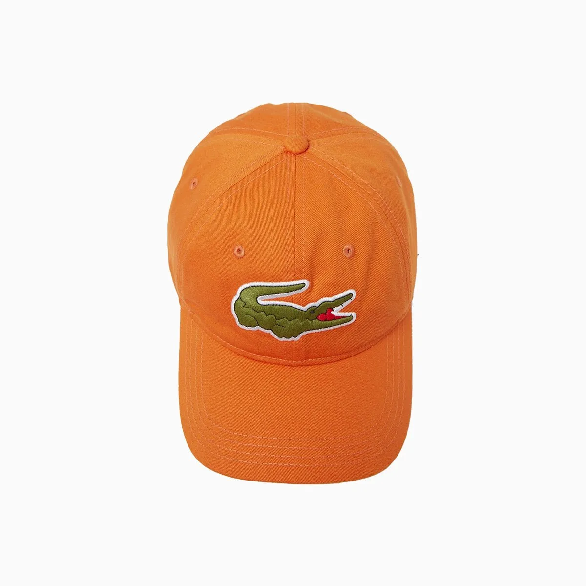 Men's Contrast Strap And Oversized Crocodile Cotton Cap