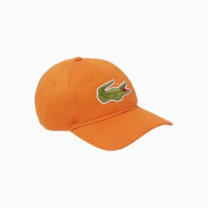 Men's Contrast Strap And Oversized Crocodile Cotton Cap