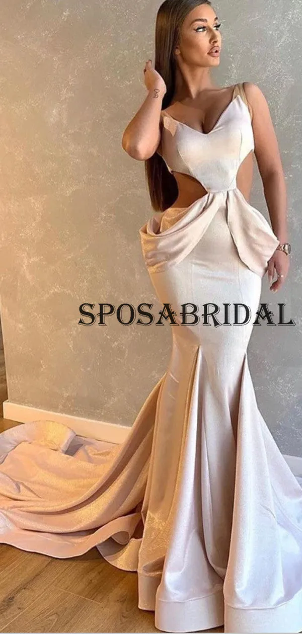Mermaid Elegant Unique Long Evening Prom Dresses PD2377