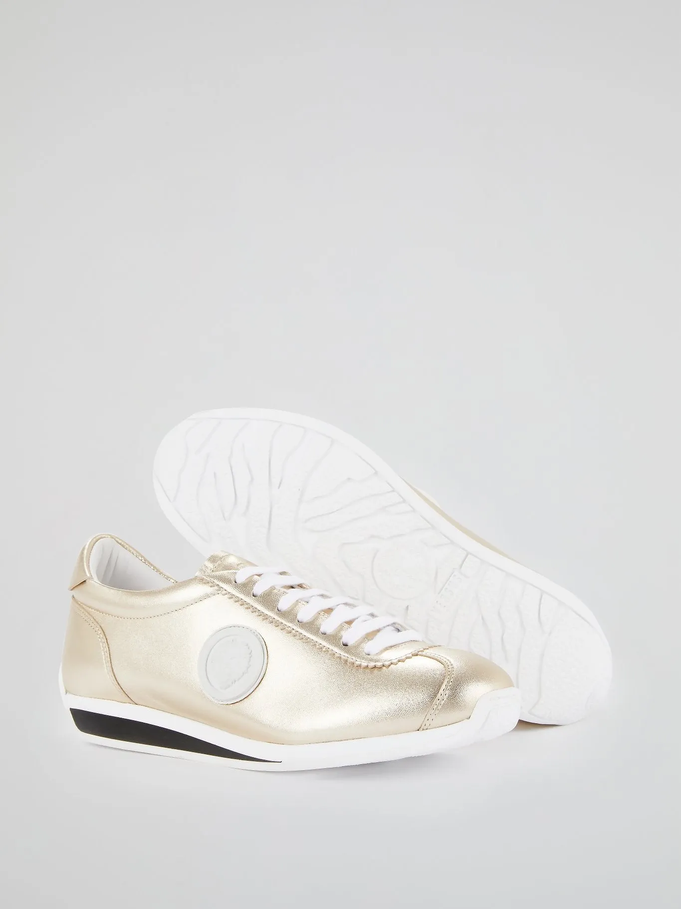 Metallic Monogram Appliquéd Sneakers