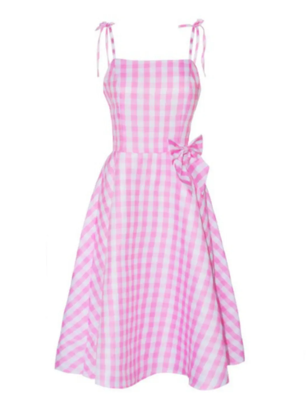 Mommy and Me Barbiecore Gingham Dress Costumes