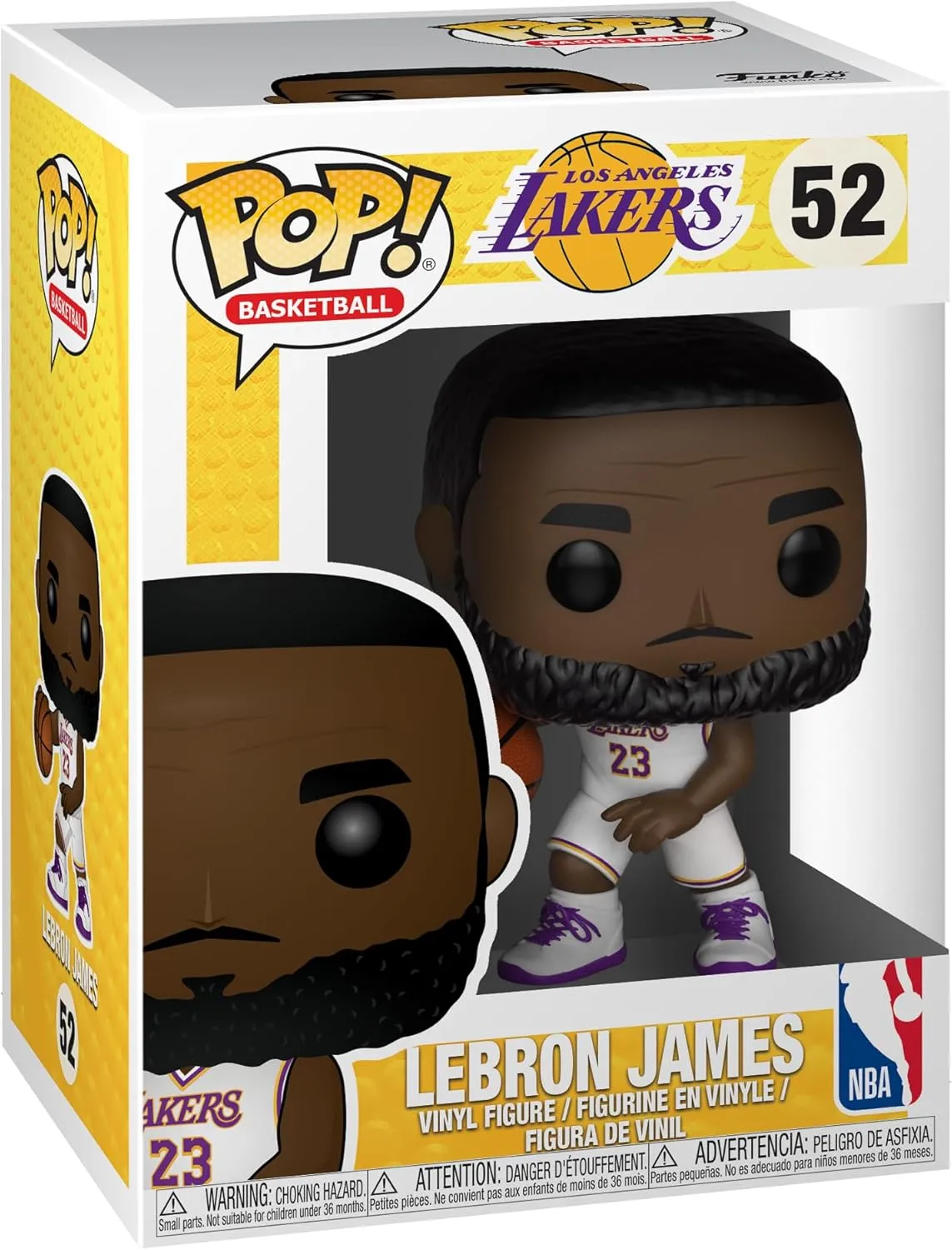 NBA Lakers LeBron James (White Uniform) Pop! Vinyl Figure 52