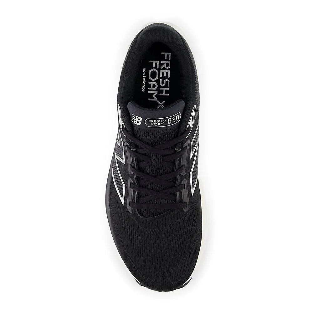 New Balance Fresh Foam X 880 v14 Wide (Mens) - Black with sea salt and silver metallic