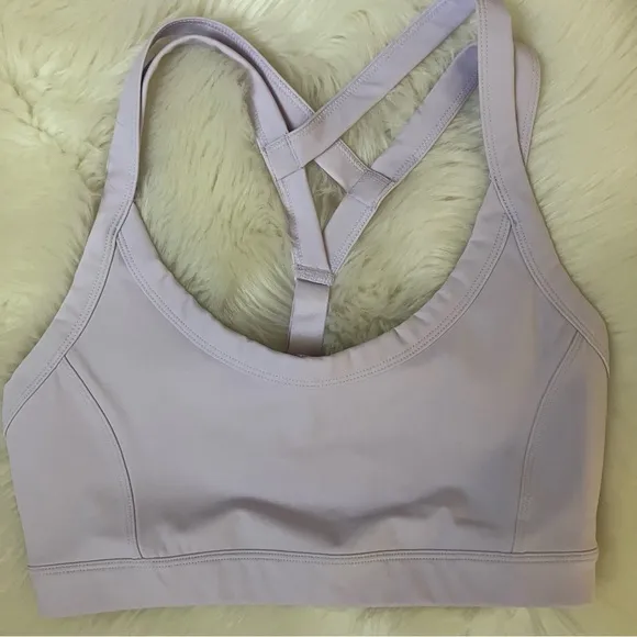 *NEW* FREE PEOPLE FP Movement Run Racer Bra in Lilac M Lavender Sports Bra NWOT