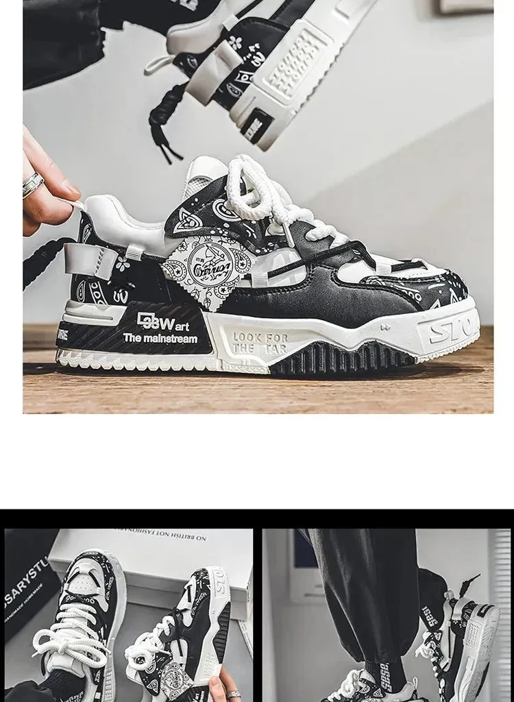 New Spring Trendy Men's Shoes Versatile Casual Board Shoes Men's Niche Original Explosion Style Thick Bottom Sports Shoes