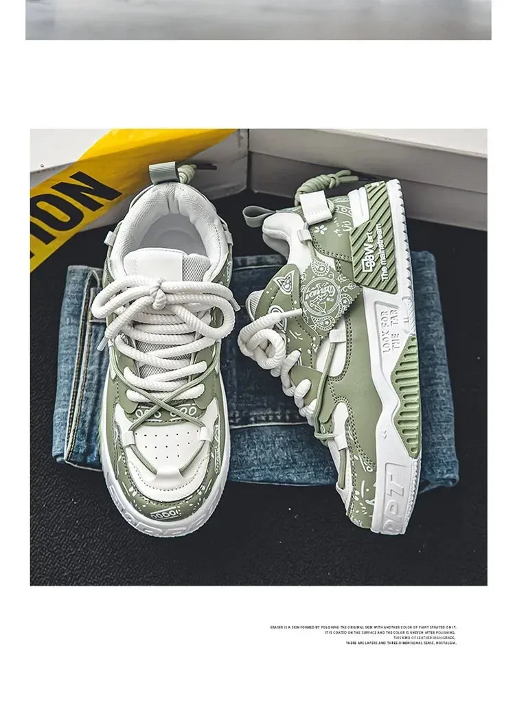 New Spring Trendy Men's Shoes Versatile Casual Board Shoes Men's Niche Original Explosion Style Thick Bottom Sports Shoes