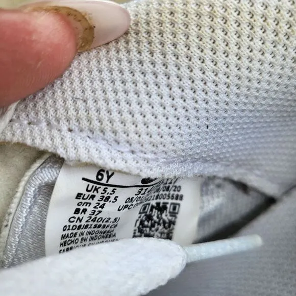 Nike Air Force 1 Trainers Triple White 314192-117 2020 Iconic Shoes US 6Y