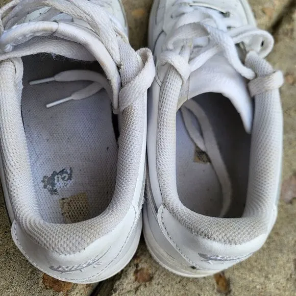 Nike Air Force 1 Trainers Triple White 314192-117 2020 Iconic Shoes US 6Y