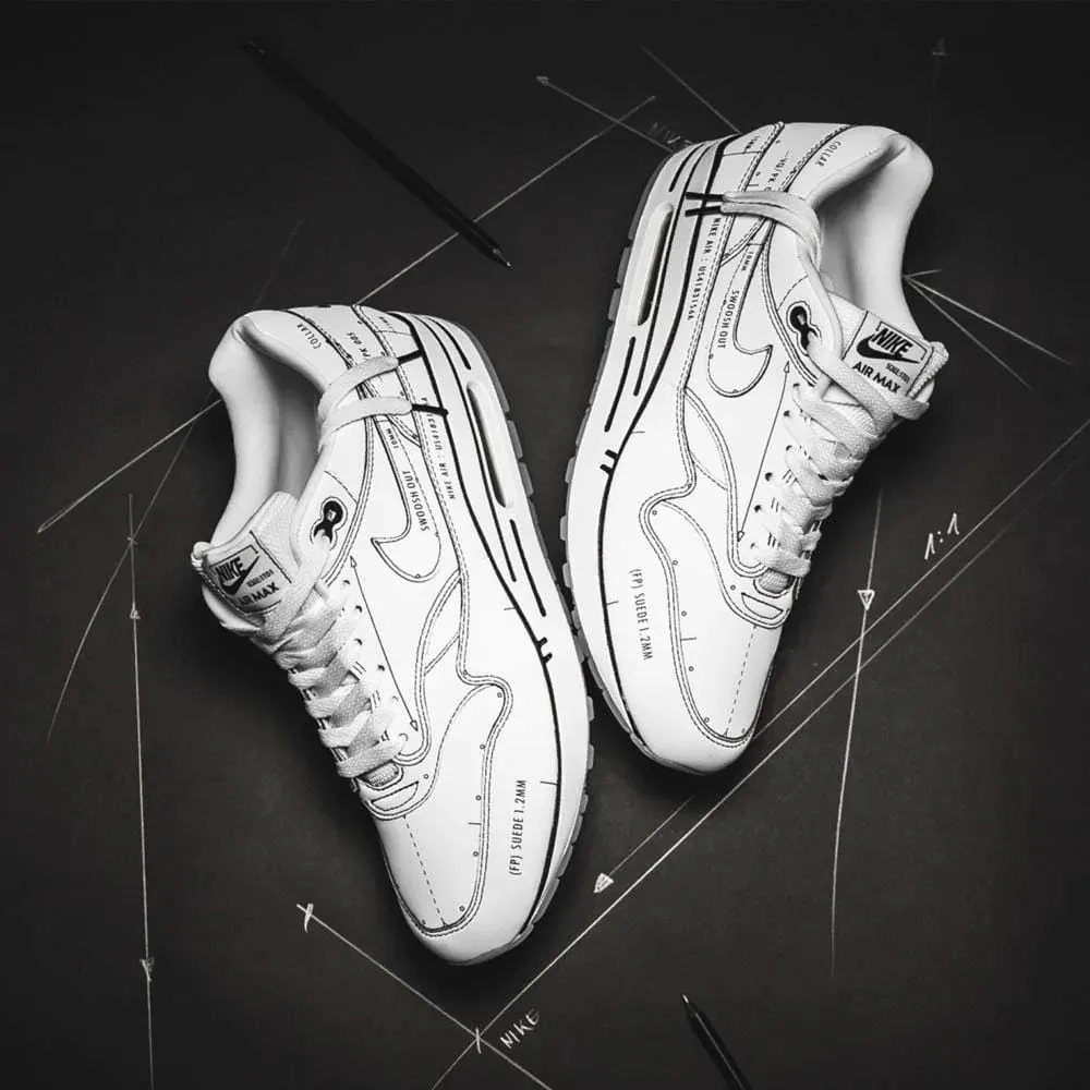 NIKE AIR MAX 1 'SKETCH SCHEMATIC - WHITE'