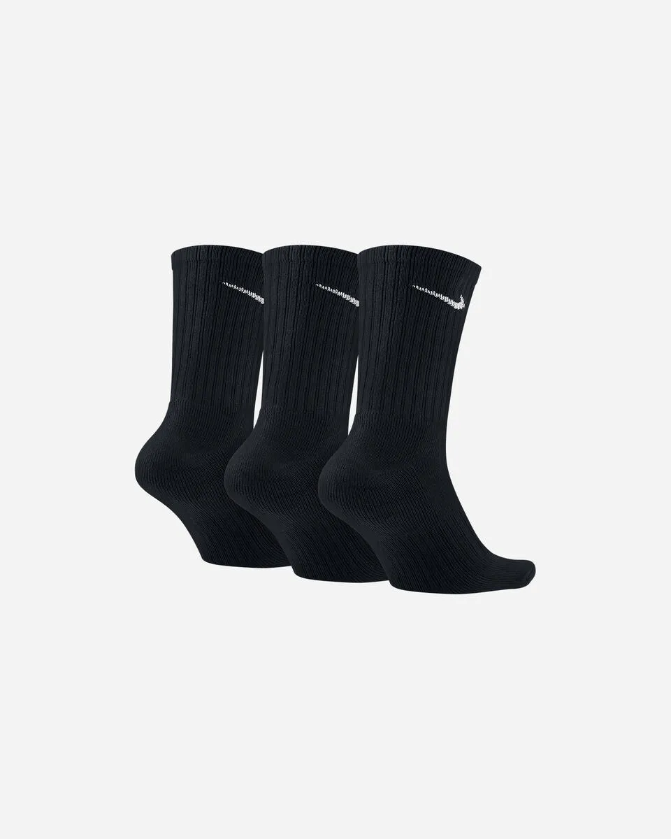 NIKE CALZE EVERYDAY CUSHIONED 3 PACK BIANCHE E NERE