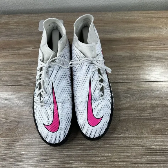 Nike Phantom GT Academy Indoor Soccer Shoes Mens‎ 13 Athletic White Pink Lace Up