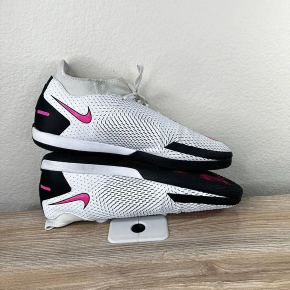 Nike Phantom GT Academy Indoor Soccer Shoes Mens‎ 13 Athletic White Pink Lace Up
