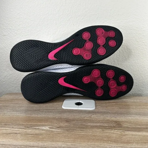 Nike Phantom GT Academy Indoor Soccer Shoes Mens‎ 13 Athletic White Pink Lace Up