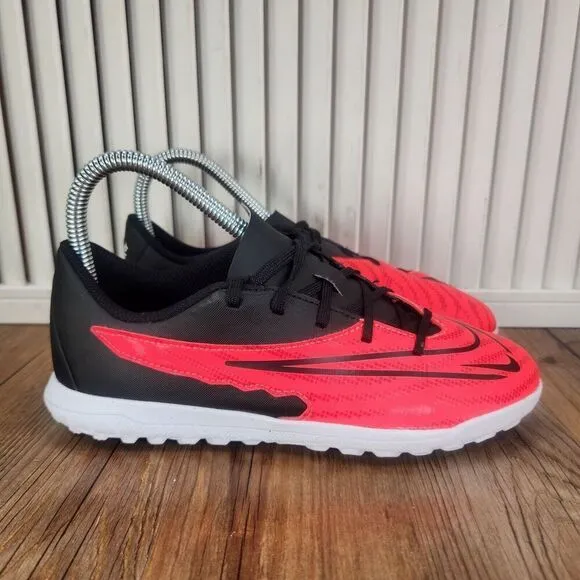 Nike React Phantom GX Pro TF Youth 3.5 Red Black Turf Soccer Cleats DD9567-600