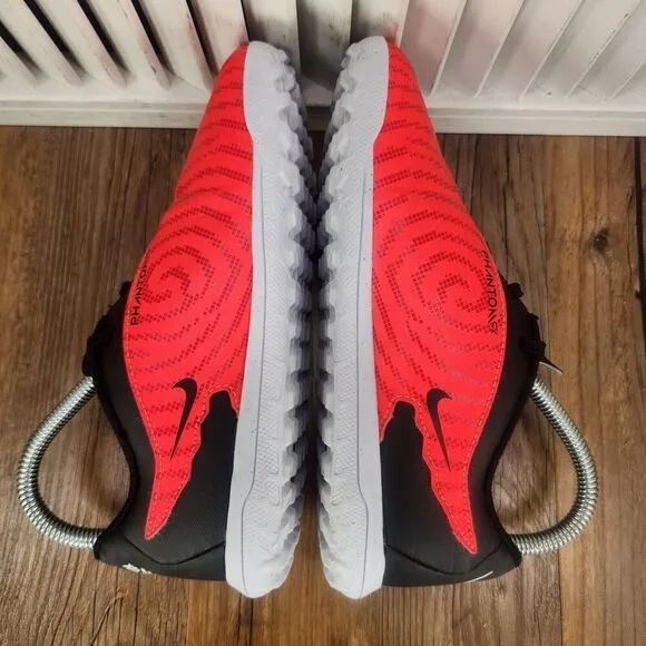 Nike React Phantom GX Pro TF Youth 3.5 Red Black Turf Soccer Cleats DD9567-600