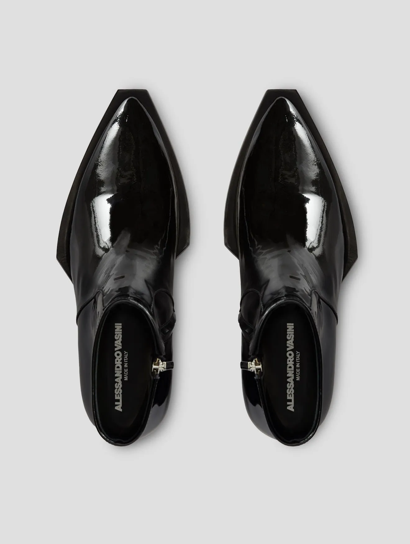 NOVA 60MM ANKLE BOOT IN BLACK PATENT - Woman
