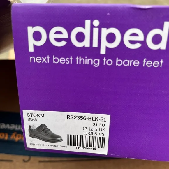 NWT: storm black pediped shoes