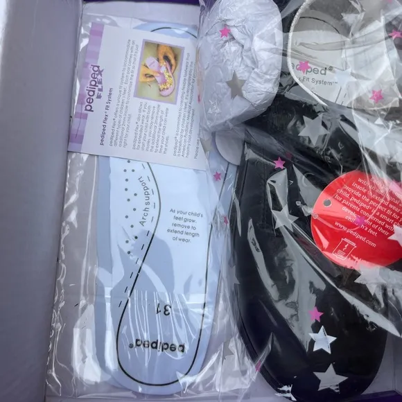 NWT: storm black pediped shoes