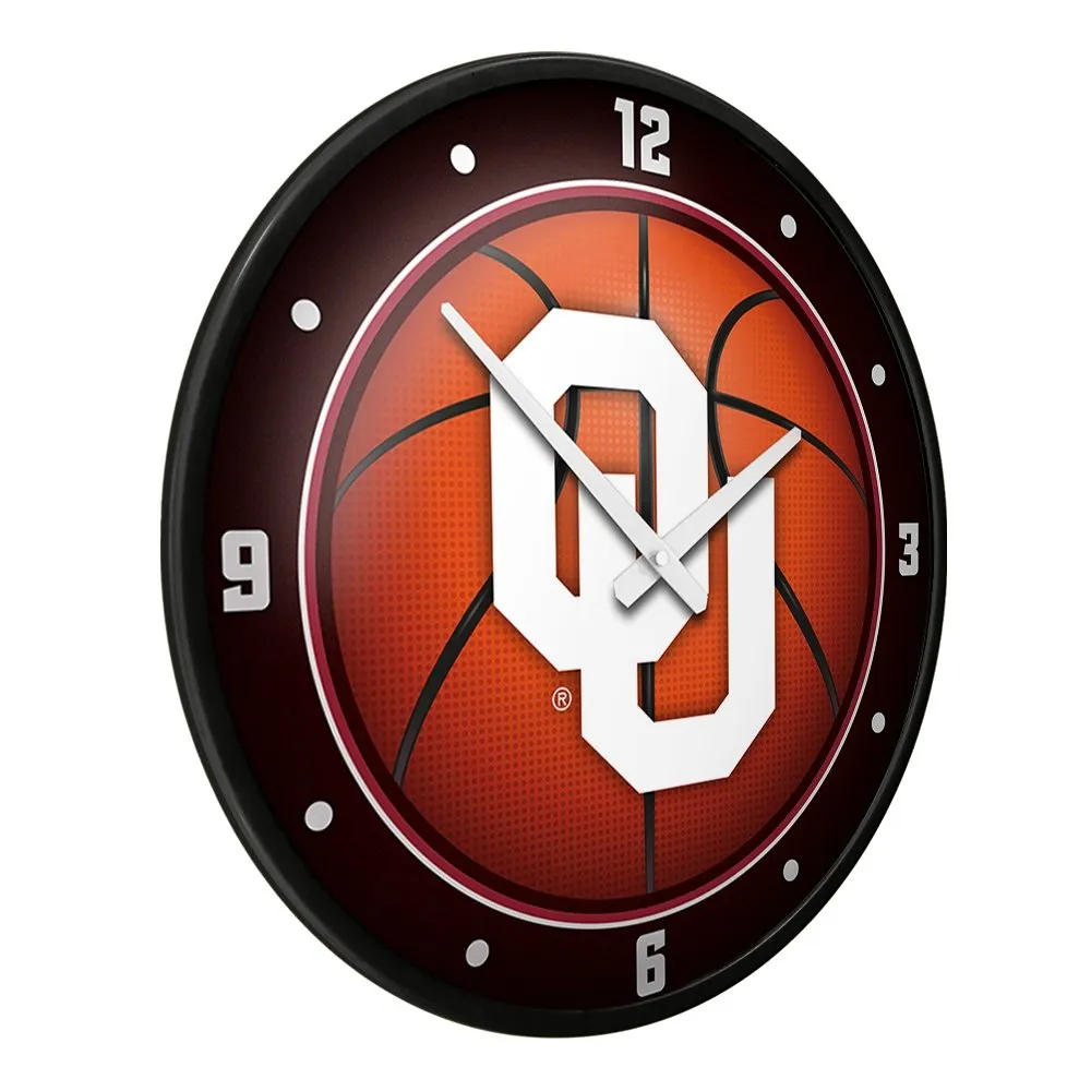 Oklahoma Sooners: Basketball - Modern Disc Wall Clock