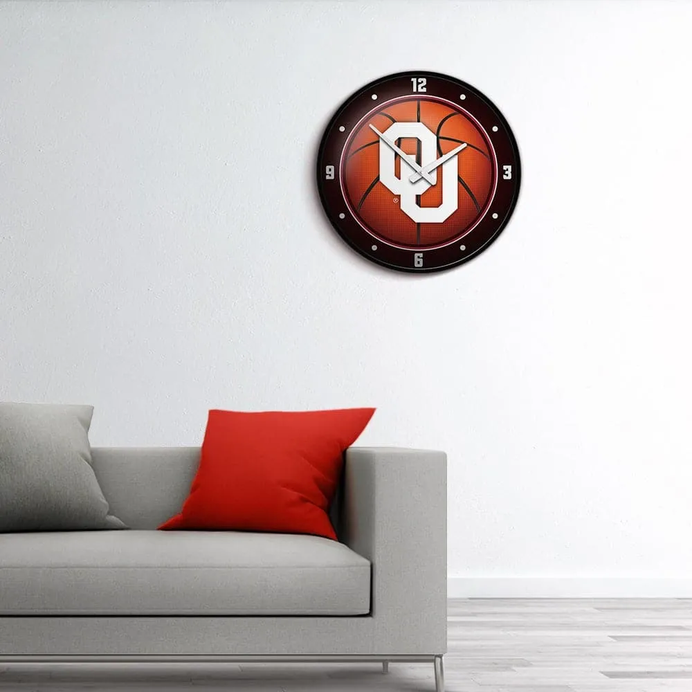 Oklahoma Sooners: Basketball - Modern Disc Wall Clock