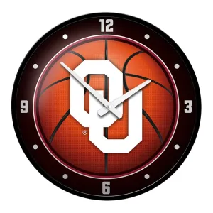Oklahoma Sooners: Basketball - Modern Disc Wall Clock