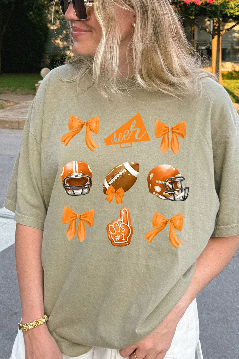 Orange Blitz And Bows Comfort Colors Adult Ring-Spun Cotton Tee