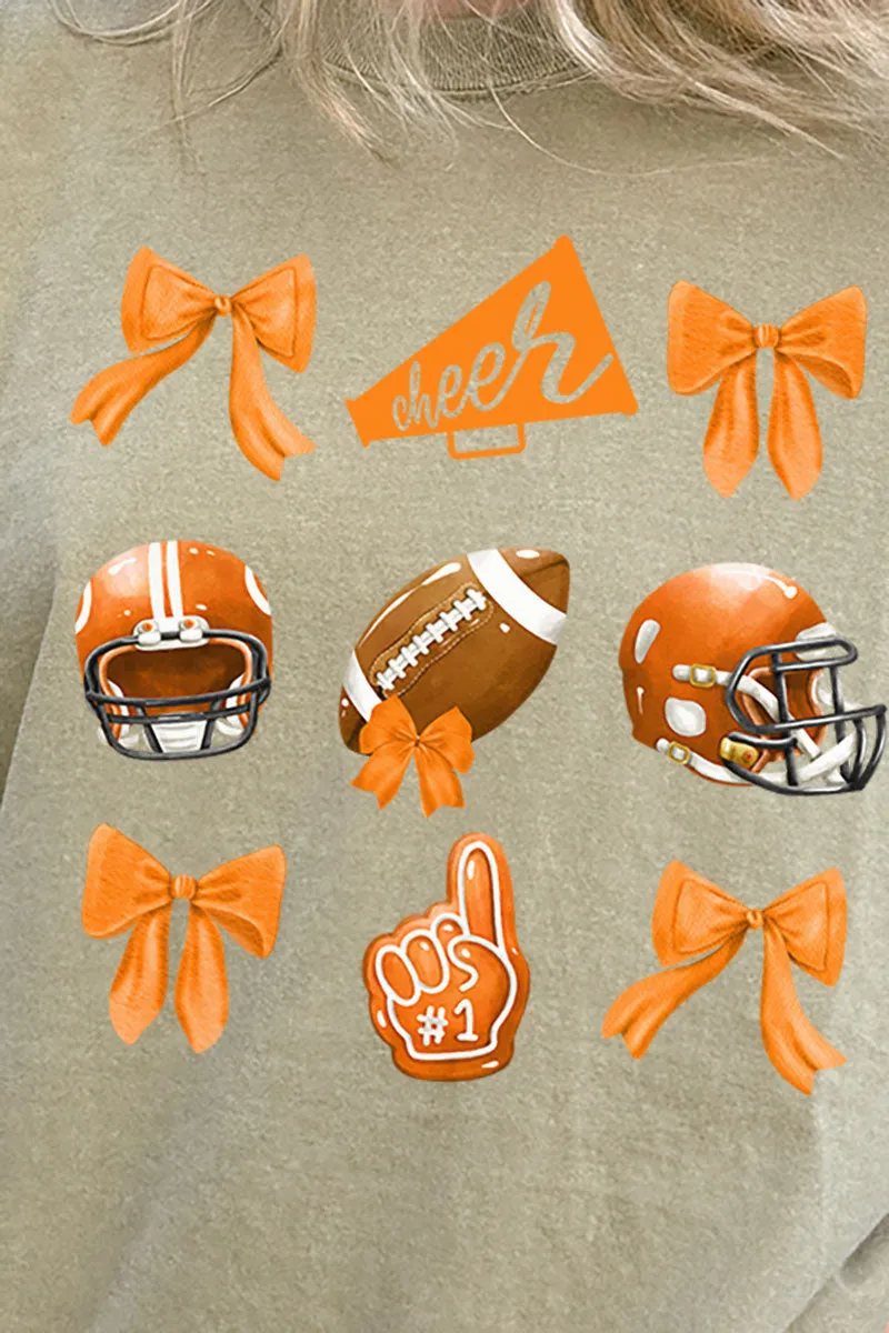 Orange Blitz And Bows Comfort Colors Adult Ring-Spun Cotton Tee