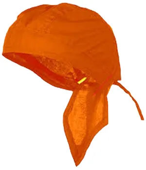 ORANGE Doo Rag Skull Cap Solid Bandana Dorag Motorcycle Helmet Liner Chemo Headscarf